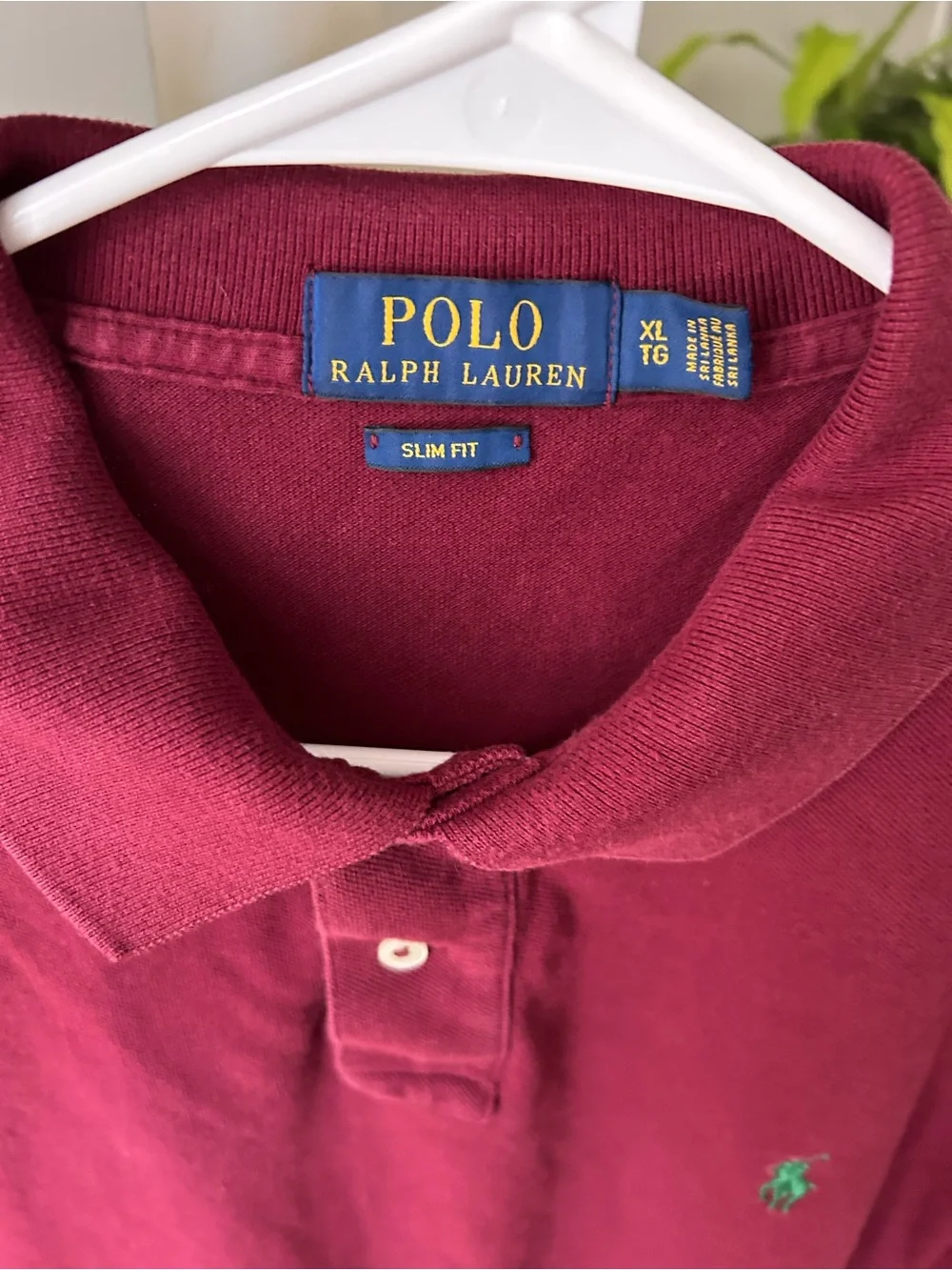 Ralph Lauren Men’s Burgundy Polo with Green Pony
